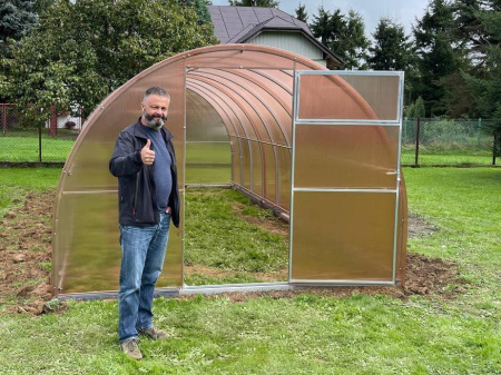 Szklarnia 3х4m Skarbnica z profilu 40x20mm i poliwęglanu Zbiory+ 6mm z montażem